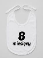 osiem miesięcy śliniak niemowlęcy kolor biały 020