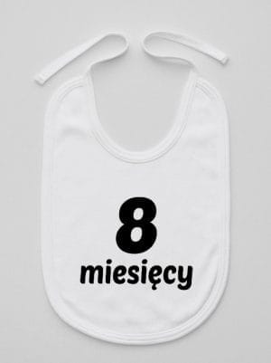 osiem miesięcy śliniak niemowlęcy kolor biały 020