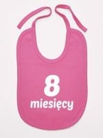 osiem miesięcy śliniak niemowlęcy kolor ciemny różowy 020