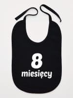 osiem miesięcy śliniak niemowlęcy kolor czarny 020