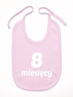 osiem miesięcy śliniak niemowlęcy kolor różowy 020