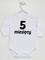 pięć miesięcy body z długim rękawem kolor biały 017