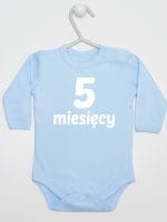 pięć miesięcy body z długim rękawem kolor błękitny 017