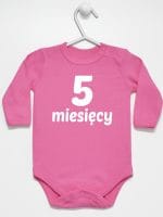 pięć miesięcy body z długim rękawem kolor ciemny różowy 017