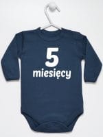 pięć miesięcy body z długim rękawem kolor granatowy 017