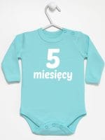 pięć miesięcy body z długim rękawem kolor miętowy 017