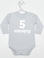 pięć miesięcy body z długim rękawem kolor szary 017
