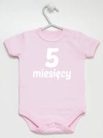 pięć miesięcy body z krótkim rękawem kolor różowy 017