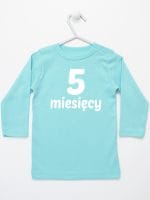 pięć miesięcy koszulka z długim rękawem kolor miętowy 017