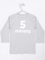 pięć miesięcy koszulka z długim rękawem kolor szary 017
