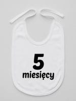 pięć miesięcy śliniak niemowlęcy kolor biały 017