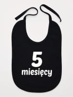 pięć miesięcy śliniak niemowlęcy kolor czarny 017