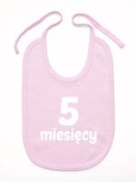 pięć miesięcy śliniak niemowlęcy kolor różowy 017