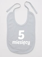 pięć miesięcy śliniak niemowlęcy kolor szary 017