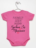 pierwszy dzień mamy kocham cię mamusiu body z krótkim rękawem kolor ciemny rózowy 233 pierwszy dzień mamy kocham cię mamusiu body z krótkim rękawem kolor ciemny rózowy 233