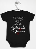 pierwszy dzień mamy kocham cię mamusiu body z krótkim rękawem kolor czarny 233 pierwszy dzień mamy kocham cię mamusiu body z krótkim rękawem kolor czarny 233