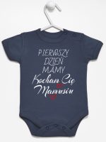 pierwszy dzień mamy kocham cię mamusiu body z krótkim rękawem kolor granatowy 233 pierwszy dzień mamy kocham cię mamusiu body z krótkim rękawem kolor granatowy 233