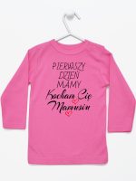pierwszy dzień mamy kocham cię mamusiu koszulka z długim rękawem kolor ciemny różowy 233 pierwszy dzień mamy kocham cię mamusiu koszulka z długim rękawem kolor ciemny różowy 233