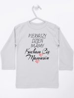 pierwszy dzień mamy kocham cię mamusiu koszulka z długim rękawem kolor szary 233 pierwszy dzień mamy kocham cię mamusiu koszulka z długim rękawem kolor szary 233