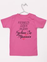 pierwszy dzień mamy kocham cię mamusiu koszulka z krótkim rękawem kolor ciemny różowy 233 pierwszy dzień mamy kocham cię mamusiu koszulka z krótkim rękawem kolor ciemny różowy 233