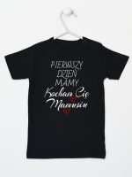 pierwszy dzień mamy kocham cię mamusiu koszulka z krótkim rękawem kolor czarny 233 pierwszy dzień mamy kocham cię mamusiu koszulka z krótkim rękawem kolor czarny 233