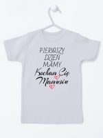 pierwszy dzień mamy kocham cię mamusiu koszulka z krótkim rękawem kolor szary 233 pierwszy dzień mamy kocham cię mamusiu koszulka z krótkim rękawem kolor szary 233