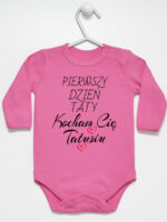 pierwszy dzień taty kocham cię tatusiu body z długim rękawem kolor ciemny różowy 252 pierwszy dzień taty kocham cię tatusiu body z długim rękawem kolor ciemny różowy 252
