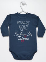 pierwszy dzień taty kocham cię tatusiu body z długim rękawem kolor granatowy 252 pierwszy dzień taty kocham cię tatusiu body z długim rękawem kolor granatowy 252