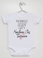 pierwszy dzień taty kocham cię tatusiu body z krótkim rękawem kolor biały 252 pierwszy dzień taty kocham cię tatusiu body z krótkim rękawem kolor biały 252
