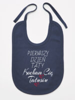 pierwszy dzień taty kocham cię tatusiu śliniak niemowlęcy kolor granatowy 252 pierwszy dzień taty kocham cię tatusiu śliniak niemowlęcy kolor granatowy 252