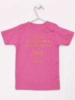 podziękowania w dniu chrztu nadruk złoty koszulka z krótkim rękawem kolor ciemny różowy 135