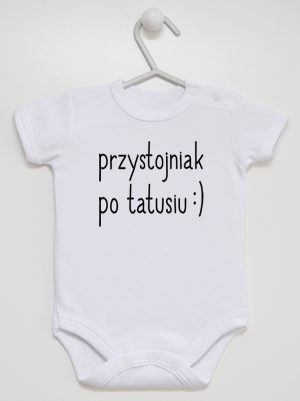 przystojniak po tattusiu body z krótkim rękawem kolor biały 086