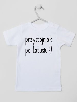 przystojniak po tattusiu koszulka z krótkim rękawem kolor biały 086