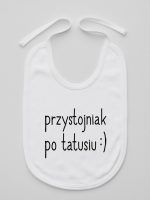 przystojniak po tattusiu śliniak niemowlęcy kolor biały 086 przystojniak po tattusiu śliniak niemowlęcy kolor biały 086