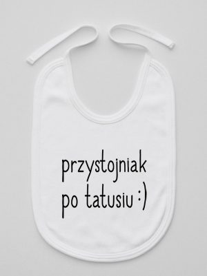 przystojniak po tattusiu śliniak niemowlęcy kolor biały 086
