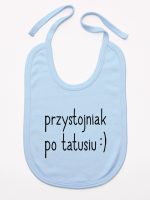 przystojniak po tattusiu śliniak niemowlęcy kolor błękitny 086 przystojniak po tattusiu śliniak niemowlęcy kolor błękitny 086