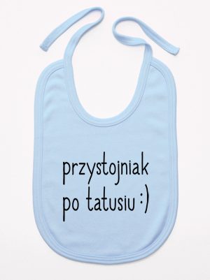 przystojniak po tattusiu śliniak niemowlęcy kolor błękitny 086