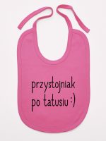 przystojniak po tattusiu śliniak niemowlęcy kolor ciemny różowy 086 przystojniak po tattusiu śliniak niemowlęcy kolor ciemny różowy 086