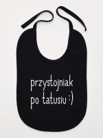 przystojniak po tattusiu śliniak niemowlęcy kolor czarny 086 przystojniak po tattusiu śliniak niemowlęcy kolor czarny 086