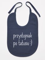 przystojniak po tattusiu śliniak niemowlęcy kolor granatowy 086 przystojniak po tattusiu śliniak niemowlęcy kolor granatowy 086