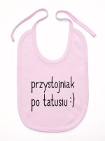 przystojniak po tattusiu śliniak niemowlęcy kolor różowy 086 przystojniak po tattusiu śliniak niemowlęcy kolor różowy 086