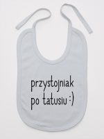 przystojniak po tattusiu śliniak niemowlęcy kolor szary 086 przystojniak po tattusiu śliniak niemowlęcy kolor szary 086