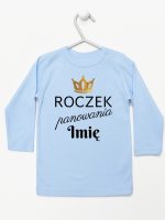 roczek panowania z imieniem koszulka z długim rękawem kolor błękitny 173
