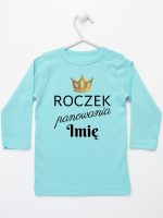 roczek panowania z imieniem koszulka z długim rękawem kolor miętowy 173