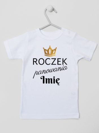 roczek panowania z imieniem koszulka z krótkim rękawem kolor biały 173