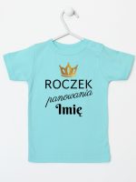 roczek panowania z imieniem koszulka z krótkim rękawem kolor miętowy 173