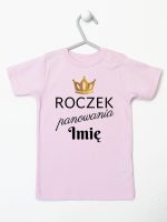 roczek panowania z imieniem koszulka z krótkim rękawem kolor różowy 173