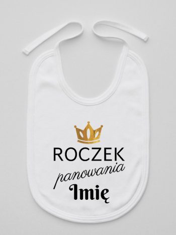 roczek panowania z imieniem śliniak niemowlęcy kolor biały 173
