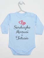 serduszko mamusi i tatusia body z długim rękawem kolor błękitny 236