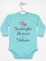 serduszko mamusi i tatusia body z długim rękawem kolor miętowy 236